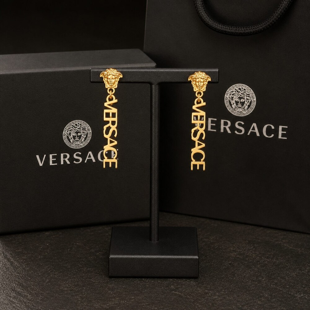 Versace Bold Statement Earrings Style 6 | New with Box - Picture 7 of 9